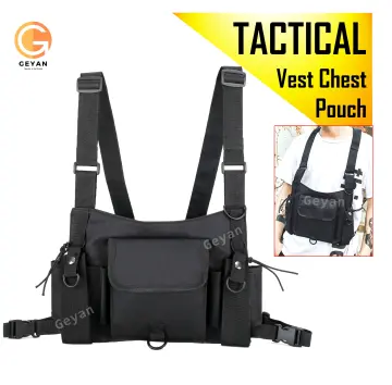 Men Chest Rig Bags Outdoor Harness Tactical Vest Travel Crossbody Shoulder  Bag.