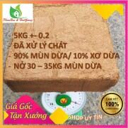 Mụn Dừa Nén, Xơ Dừa Nén 4.8kg - 5.2kg ,Nở 35Kg Khi Ngâm 35 Lít Nước