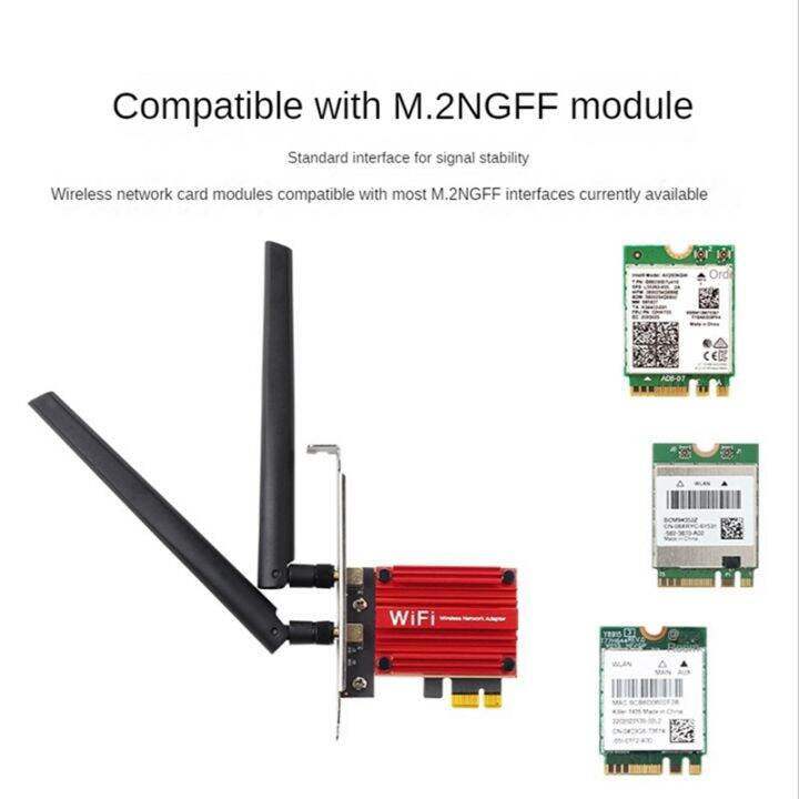 m-2-to-pcie-wifi-wireless-adapter-converter-ngff-m-2-wifi-bluetooth-card-with-2x-antenna-for-ax210-ax200-9260-8265