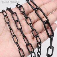 ₪✶  1PCS 1/5/10 Meter Long Black Color Chain Decorative Wire Dia 1.5MM 2MM 3MM Wire Metal Iron Round Oval Shape Hanging Link Chains