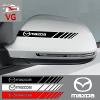 สติกเกอร์ติดกระจกมองหลังรถยนต์2ชิ้นเหมาะสำหรับ CX4 CX5รถยนต์ Mazda 2 3 6 Atenza Demio CX3 CX30 CX8รูปลอกโลโก้ส่วนตัว