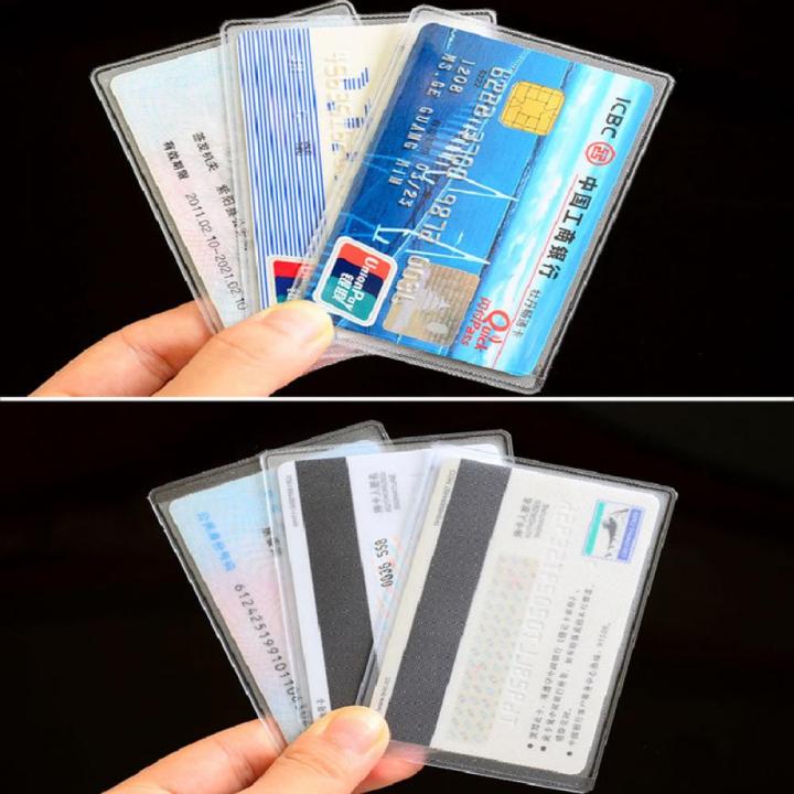10ชิ้นแฟชั่นเคสแบบทางการขนาดมาตรฐานที่ใส่การ์ดโปร่งใสบัตรเครดิต