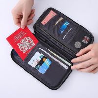 Dompet Travel กระเป๋าหนังสือเดินทางกันน้ำอเนกประสงค์กระเป๋าถือถุงความจุสูงการ์ดพาสปอร์ตพกพาได้ใหม่กระเป๋าเก็บของหนังสือเดินทาง