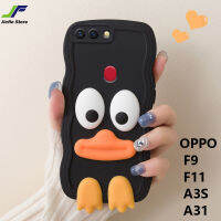 JieFie สำหรับ OPPO F9 / F11 / A3S/A31เคสโทรศัพท์รูปเป็ด3มิติน่ารักการ์ตูนต้นฉบับของเล่นปลอกหุ้มขอบคลื่นทีพียูอ่อนมีสี