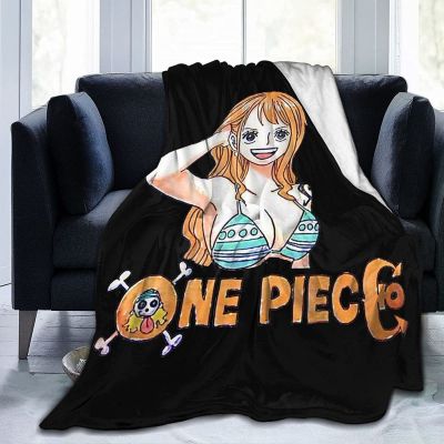 ผ้าห่ม ผ้าฟลีซ แบบนิ่ม ลายอนิเมะ One Piece Nami ให้ความอบอุ่น สําหรับตกแต่งห้องนอน ห้องนั่งเล่น โซฟา