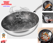 Chảo Tổ Ong Lòng Sâu Chống Dính 32cm Dùng Được Mọi Loại Bếp. Chảo Chiên