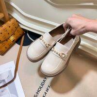 4-color 2023 new Casual Fashion G pearl buckle loafers