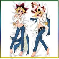 อะนิเมะ Yu Gi Oh! หมอนเย็นผู้ชาย Yugi Muto เครื่องแต่งกายพีชผิว Dakimakura โยนหมอนครอบคลุมกอดหมอน