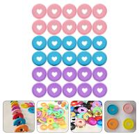 Heart Binding Buckle Plastic Discs Colorful Rings Book Rings Loose Leaf Buckles Clips Mini