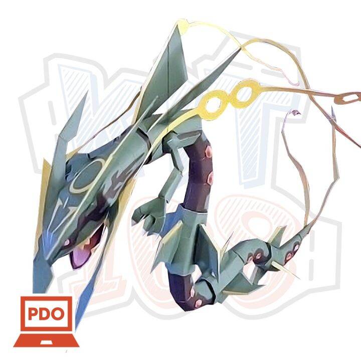 Hướng dẫn vẽ Mega RAYQUAZA pokemon huyền thoại chúa tể của bầu trời   YouTube