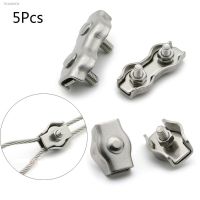 ✟ 5Pcs M2-M5 Stainless Steel Simplex 1/2-Post Bolt Clip Wire Rope Cable Clamp Caliper Rope Simple Grip Thimbles Stainless Steel