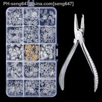 Stainless Steel Adjusting Glasses Nose Pad Arm Frames Plier Repair Tool with 300pcs Silicone Eyeglass Nose Pads Non Slip Screw O