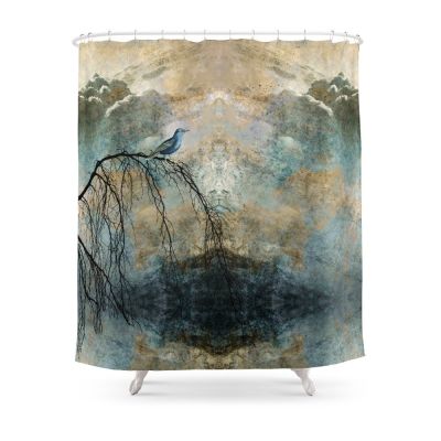 HEAVENLY BIRD II Shower Curtain With Hooks Home Decor Waterproof Bath Creative Personality 3D Print Bathroom Curtains