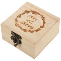 Wedding Supplies Fashion Rustic Wedding Wood Romantic Ring Box Holder Mr Mrs Letter Wedding Ring Bearer Box Jewelry Case
