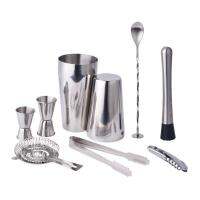 11-Pieces Cocktail Shaker Set 750ML kit Bartender Kit shakers Stainless Steel Bar Tool Set with Stylish Bamboo Stand