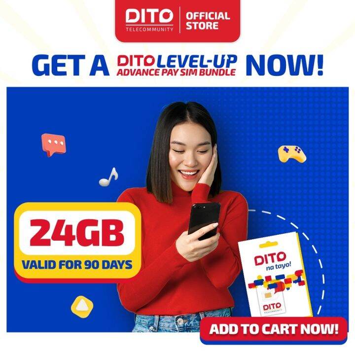 DITO Level-Up SIM Pack 99 X 90 Days | Lazada PH