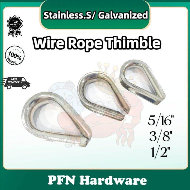 💥Ready Stock💥 Wire Rope Thimble Stainless Steel 304 / Galvanized Cable