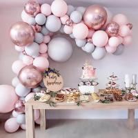 Macaron Balloons Garland Arch Rose Gold Confetti Ballon Wedding Birthday Baloon Birthday Party Decor Kids Baby Shower