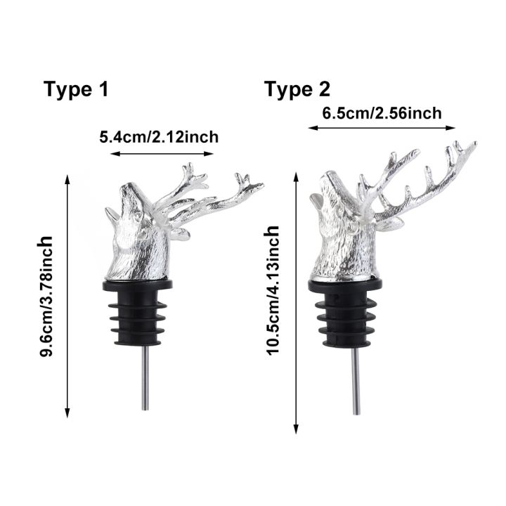 wine-pourer-bottle-stoppers-deer-elk-lion-bull-head-pourer-dispenser-oil-champagne-bottle-wood-plug-keep-wine-aerators-bar-tools