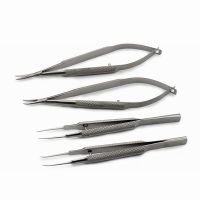 ใหม่จักษุแพทย์ Microsurgical Instruments 12.5ซม. กรรไกรผู้ถือเข็มแหนบสแตนเลสเครื่องมือผ่าตัด