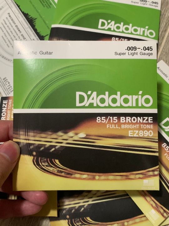 สายกีตาร์โปร่ง-daddario-ez890-สายเบอร์9-เเถมฟรีปิ๊กกีต้าร์-3-อัน-เสียงจะให้ความใสและกลางที่ดี-ราคาถูกรับประกันคุณภาพ