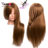 hot！【DT】♘♦  60   Real Human Hair Training head dolls for hairdressers Mannequin Dolls blonde professional styling can be curled