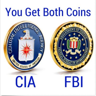 ลดราคา2 Lot-OF-2-Federal-Bureau-of-Investigation-FBI-amp-CIA-Challenge-Coin-Lot ชิ้น/ล็อต