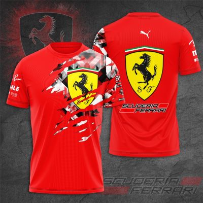 F1 Scuderia  Impression 3D Mens Large Formula One Racing Team T-shirt Childrens Summer Leisure Womens T-shirt