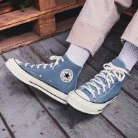 1970S light blue student high-top shoes mens casual canvas shoes mens and womens unisex casual shoes