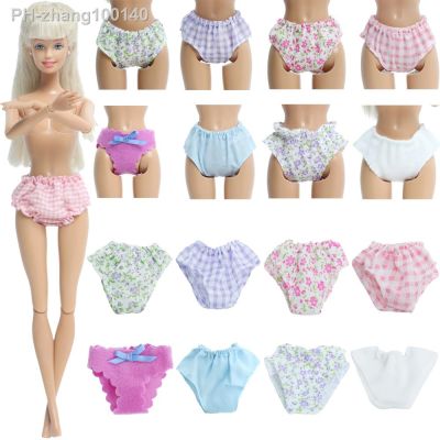 Handmade Doll Panties for Barbie Doll Cute White Briefs Floral Underwear Socks Girl Accessories for Blythe Doll 1/6 BJD Clothes