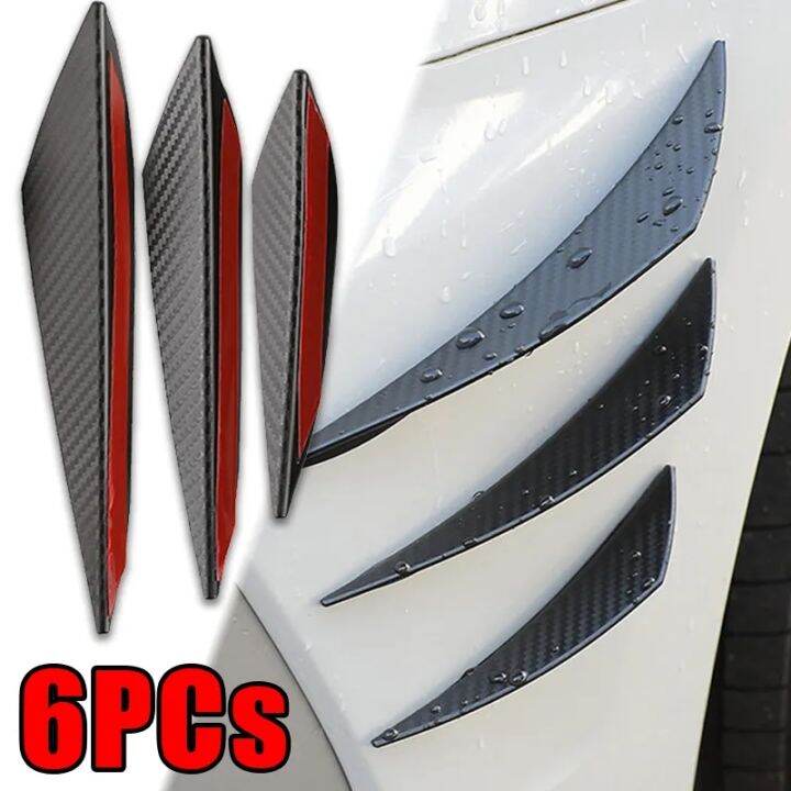 6pcs Universal Front Bumper Lip Decoration Diffuser Splitter Fins Body