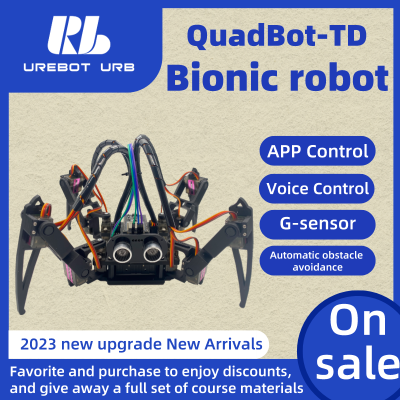 QuadBot-TD 3DOF Quadruped Biomimetic แมงมุมการเขียนโปรแกรมหุ่นยนต์สนับสนุน A Rduino บลูทูธประกอบการควบคุมระยะไกล DIY ชุดต้นกำเนิด