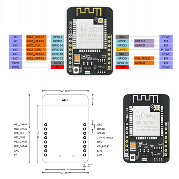 esp32บอร์ดพัฒนาและ-ov2640โมดูลกล้อง2mp-arduinoesp32-cam-wifi-โมดูลกล้องโมดูลบลูทูธ