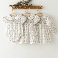 【jeansame dress】 BabyClothesDresses ForGirlsPartyDresses เสื้อผ้าเด็กเย็บปักถักร้อย Kids0 6Y