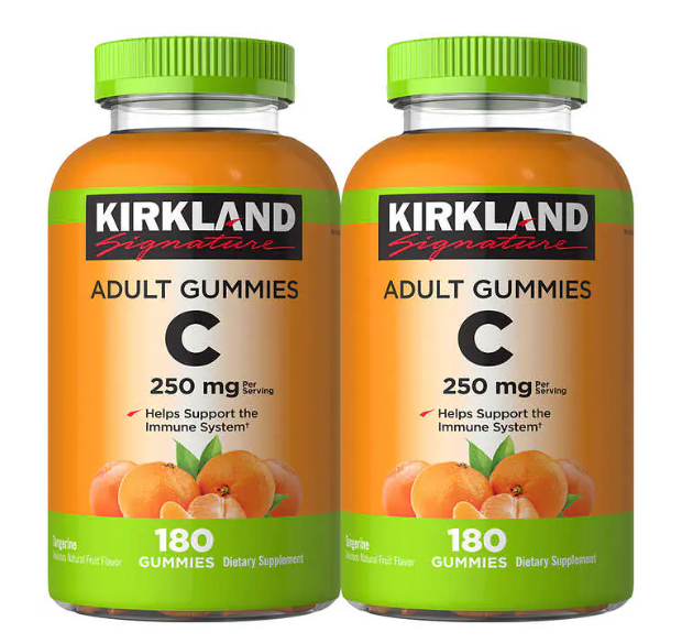 Kirkland Vitamin C Gummies for Adult 250mg 180gummies NEW IMPROVED