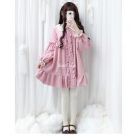 【Sales】Lolita Dress OP Skirt Chiffon Long Sleeve