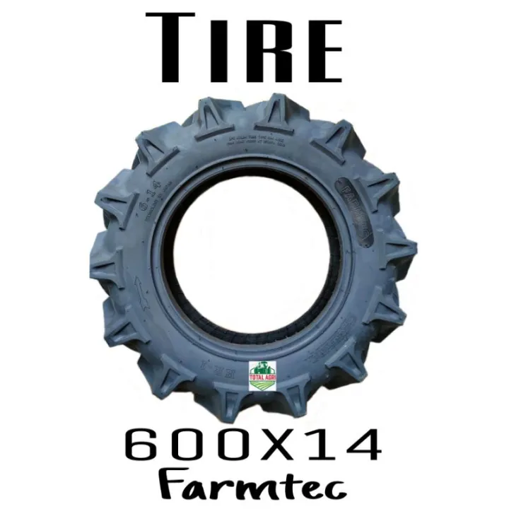 Kubota Tractor Tire 4WD 600x14 Farmtec Brand (Front) Lazada PH