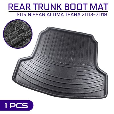 พรมปูพื้นรถยนต์พรมสำหรับ Nissan Altima Teana 2013 2014 2015 2016 2017 2018ด้านหลัง Trunk Anti-Mud Cover