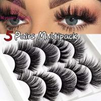 MYCOLOR หญิง ขนตาหนา ติดทนนาน แฟชั่น Wispy Eyes eyelashes ขนตาปลอม 3D ต่อขนตา เครื่องมือแต่งหน้าตา ขนตาปลอม