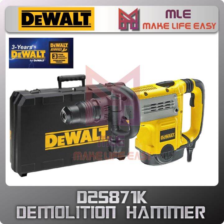 DEWALT D25871K 7 KG SDS MAX DEMOLITION HAMMER/ROTARY HAMMER 1400W Lazada