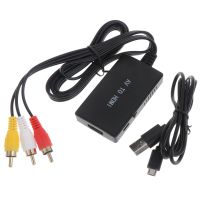 AV To HDMI-Compatible Converter RCA To HDMI Audio Vdieo Converter Adapter รองรับ1080P Ntsc/pal สำหรับ PS3 STB