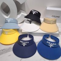 2023 Pradaˉsummer new empty top hat sunscreen big brim fashionable Sun hat