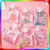 New Cartoon Hot Water Bottle Mini Transparent PVC Hot Water Bottle Small Water Injection Handbag Filled Water Warmer Handbag