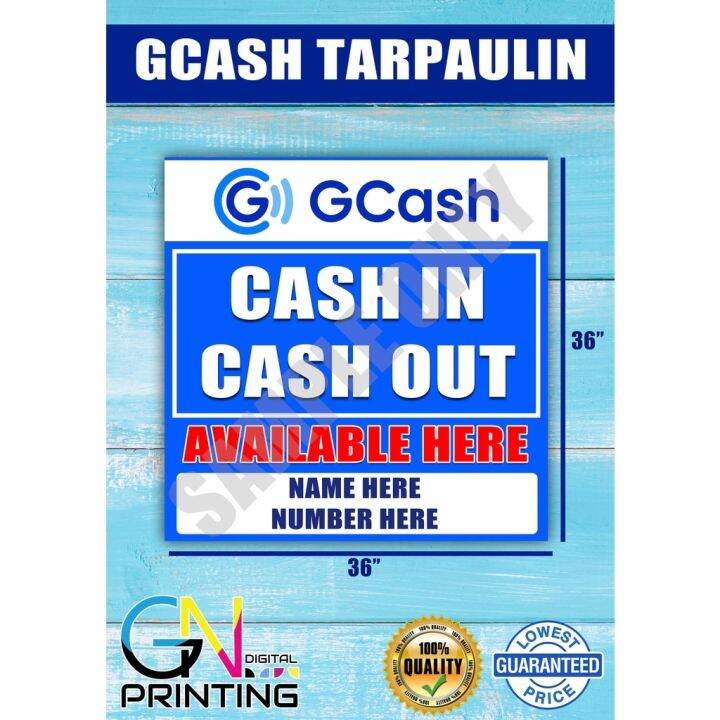 GCash Tarpaulin Cash In And Out | Lazada PH