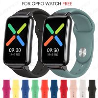 สายกีฬาซิลิโคนสําหรับ OPPO นาฬิกาฟรีวง SmartWatch สําหรับนาฬิกา OPPO ฟรีสร้อยข้อมือเปลี่ยนอุปกรณ์เสริมสายรัดข้อมือ