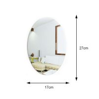 [COD]【COD IN STOCK】Acrylic Self-Adhesive Removable LIvingroom Reflective Glass Decals Mirror Wall Stickers Bathroom Dedroom Oval Rectangle