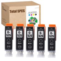 HS 5X PGI-525BK PGI-525 Blalck สำหรับ Canon 525 Black Pixma IP4850 MG5140 MG5150 MG5240 MG5250 MG5340 MG5350 MX715 MX885 MX895