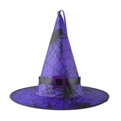 หมวกคอสเพลย์หมวกแม่มดไฟ LED ผ้าทนต่อการสึกหรอสำหรับปาร์ตี้ฮาโลวีนเรืองแสงเป็นมิตรต่อสิ่งแวดล้อม