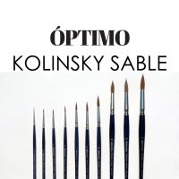 ESCODA  พู่กันสีน้ำ สีอคิลิค สีน้ำมัน หัวกลม ขนโคลินสกี้ี้  OPTIMO ROUND POINTED KOLINSKY SABLE S/H E21210XXXX