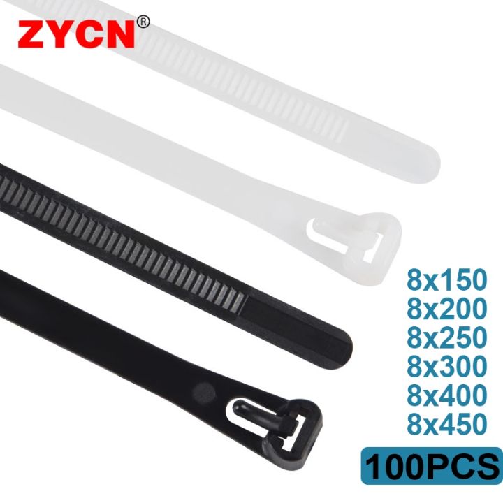 100pcs-releasable-may-loose-slipknot-nylon-cable-tie-wire-binding-wrap-straps-black-reusable-plastic-8x150-200-250-300-400-450mm